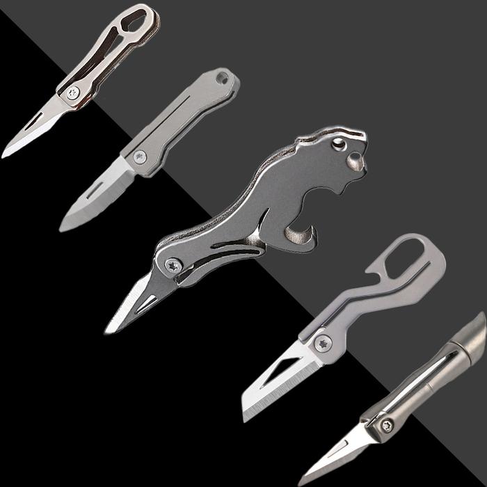 Gambar Titanium Folding Knife EDC Portable Pocket Knife Utility Key Karambit dari nabbilll undefined Tokopedia