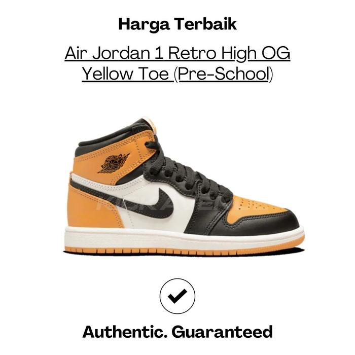 Air Jordan Retro High OG Yellow Toe (PS) 2Y 21CM di Kick  Avenue Tokopedia