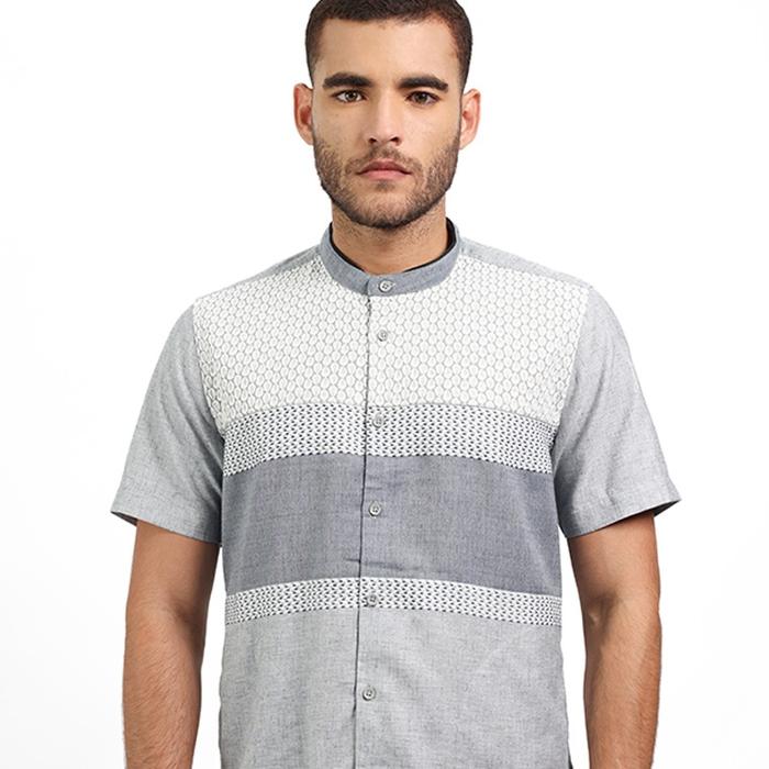Gambar MOC Kemeja Koko Lengan Pendek Pria GIVON - GREY - GREY, S dari MOC Indonesia undefined Tokopedia