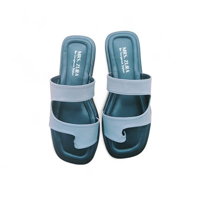 Gambar Mrs. Zura - Zoya Sandal Jepit Platfrom Wanita Slip On Korea Style - Abu, 37 dari Mrs. Zura Store undefined Tokopedia