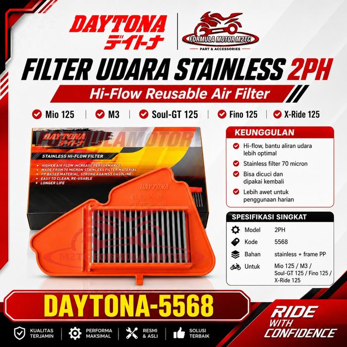 Gambar PROMO Filter Udara Daytona Stainless Hi-Flow Filter [Semua Jenis Motor] - 2PH (5568) dari FORMULA MOTOR_NEW Kota Bekasi Tokopedia