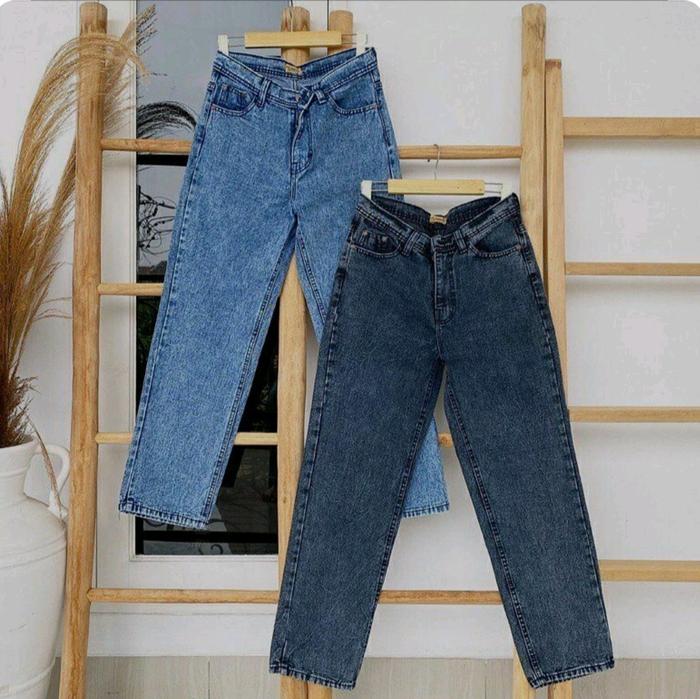 Gambar celana jeans wanita formal dan santai, cutbray, standar, high wight - 30k dari Cillafahsion undefined Tokopedia