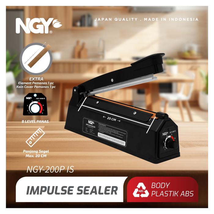Gambar NGY Hand Impulse Sealer Body Iron / Mesin Perekat Plastik Manual Bodi Besi 200B 300B 400B | NAGOYA - NGY-200B dari Nagoya Electronics undefined Tokopedia