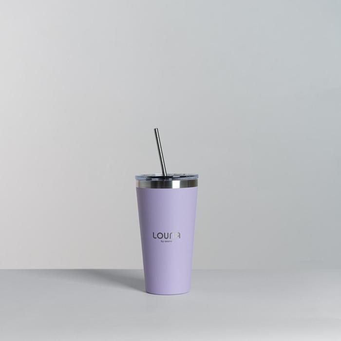 Gambar Louna LO802 Urban Tumbler 16oz Stainless Steel Travel Cup – Slide Lid & Straw - Wisteria dari Oxone Official undefined Tokopedia