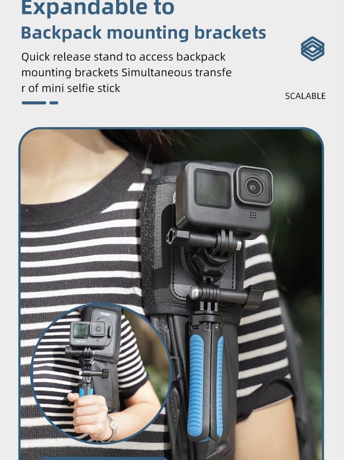 Gambar Telesin Backpack Strap Mount with J hook Mount Gopro and Action Cam dari Devil Store Indonesia undefined Tokopedia
