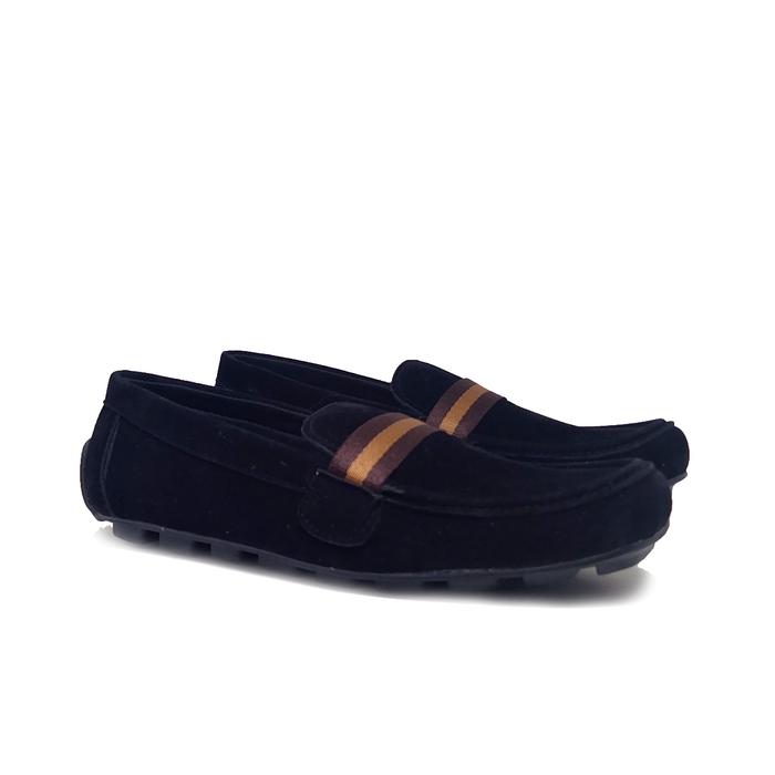 Gambar [ BIG SIZE 38 - 44 45 46 47 ] Sepatu Pria Casual Formal / Loafers Slip On Kulit Suede Hitam Jumbo - ( 165 ) Hitam, 38 dari RAS Footwear undefined Tokopedia