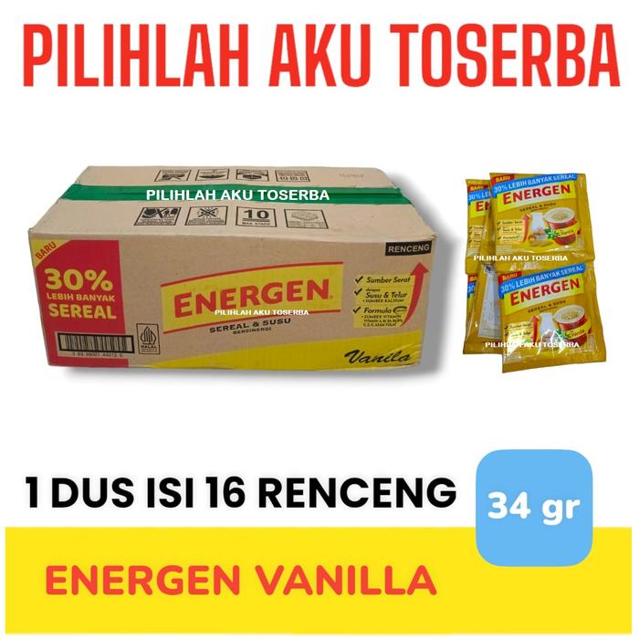 Gambar Energen VANILA VANILLA Renceng 34gr x 10 Sachet - ( HARGA 1 DUS ) dari Pilihlah Aku Toserba undefined Tokopedia