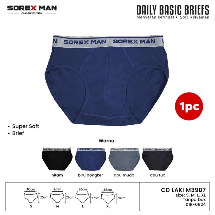 Gambar (1 PC) Sorex Man Celana Dalam Segitiga Pria Super Soft Daily Basic Brief CD 3907 - M dari Sorex Online Store undefined Tokopedia