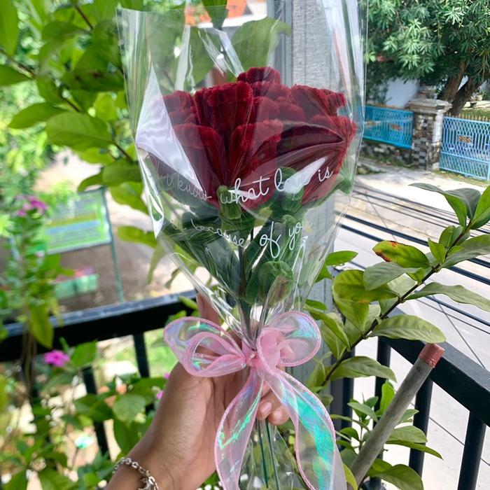 Gambar Bunga Tangkai (BUKET) Kerajinan Tangan dari Kawat Bulu - Seni Unik dan Elegan - Hiasan, Hadiah - Bunga Tulip dari Aquatic Bloom undefined 5 Tokopedia