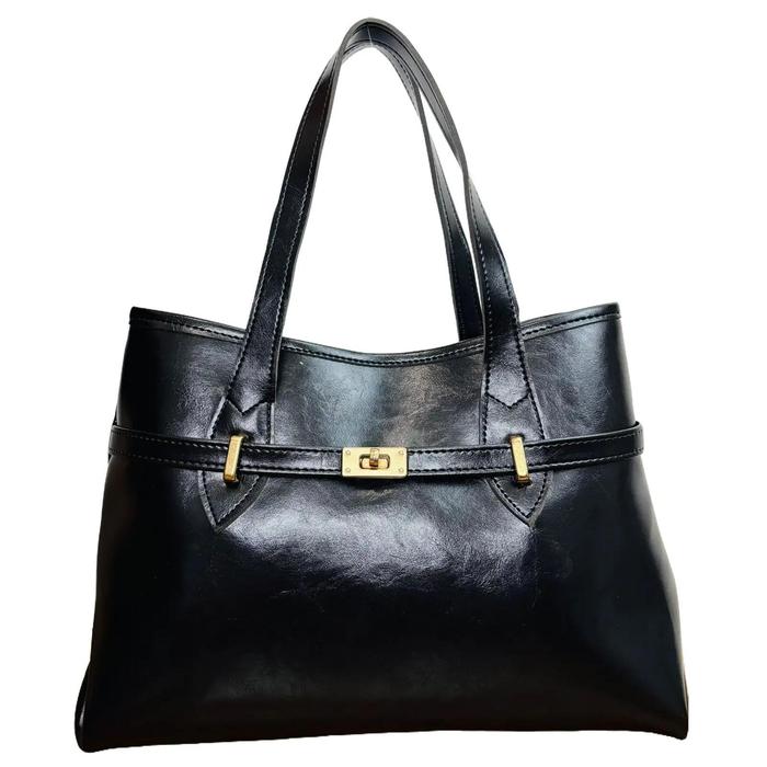 Gambar [ TOTEBAG SARGIO ] Lyka Bag Tas Totebag Wanita Multifungsi Selempang Cewek Perempuan Cocok Untuk Kerja Kantoran Kuliah Jalan Jalan Bahan Kulit  Sintetis - HITAM dari LYKA BAG undefined Tokopedia