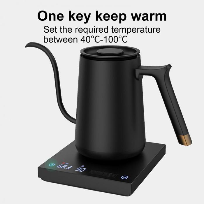 Gambar Teko Listrik set Masak air panas tetap panas anti gosong Meja kantor dan rapat untuk kopi dan teh digital komputerisasi pengaturan sentuh agronomists modern berkelas untuk kantor Teko Pemanas Air Kettle 600ml Heater Base 1000W TIMEMORE Smart Mini Fish dari diah riweh5 undefined Tokopedia