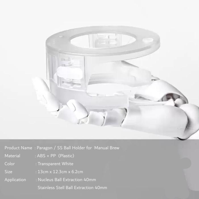 Gambar Extraction Steel Ball Extraction Holder for Manual Brew alt Nucleus Paragon Brewing Kit Manual Brew Coffee Filter V60 Origami Holder - Transparan dari Surya Utama Atlantik undefined Tokopedia