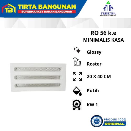 Gambar TRISENSA RO 56 K.E MINIMALIS KASA 20 X 40 CM ROSTER KERAMIK LOBANG ANGIN VENTILASI KW 1 KW A Putih - White dari Tirta Bangunan undefined Tokopedia