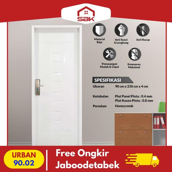 Gambar Pintu Baja | Pintu Kamar 90x210 Urban 90.02 Fortress - Putih dari Sinar Bintang Keramikk undefined Tokopedia
