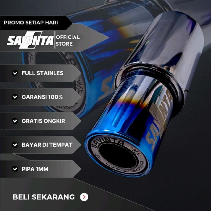 Gambar SAVINTA Knalpot Racing Mobil tipe SHINE v2 Gronel Limited Manual Matic Suara Ngebas Adem Bulet Empuk Full Stainles Mesin Motorcycle dari SAVINTA MUFFLER undefined Tokopedia