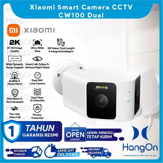 Gambar Xiaomi CW100 Dual Smart CCTV 2K HD Resolution Camera Pengawas Outdoor Indoor Audible Visual Alarm Sound Two Voice Call Dual 3MP Lens Kamera Ultra-Wide View AI Detection IP66 Water & Dust Resistant Smart Full-Colour & Infrared Night Vision Privacy Protect - CCTV Only  dari HangOn Official Store undefined Tokopedia