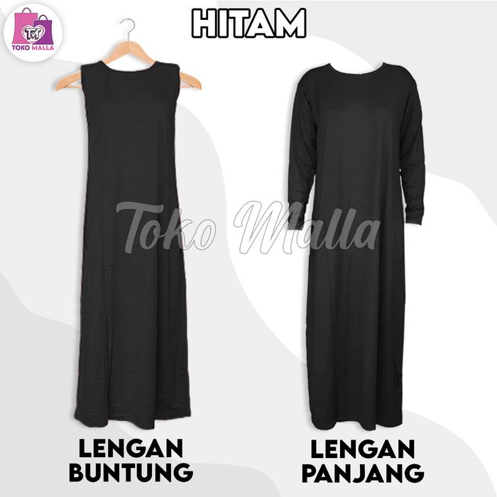Gambar Manset Gamis Wanita LEHER BULAT Lengan PANJANG dan BUNTUNG Bahan RAYON SUPER ADEM Mangset Dalaman Wanita Tangan Buntung Gamis Tampa Lengan Inner Lengan Panjang Dres Fit Kerah Muslim Nyaman Putih Hitam Terusan Atasan - Hitam, Lengan PANJANG dari Toko malla undefined Tokopedia