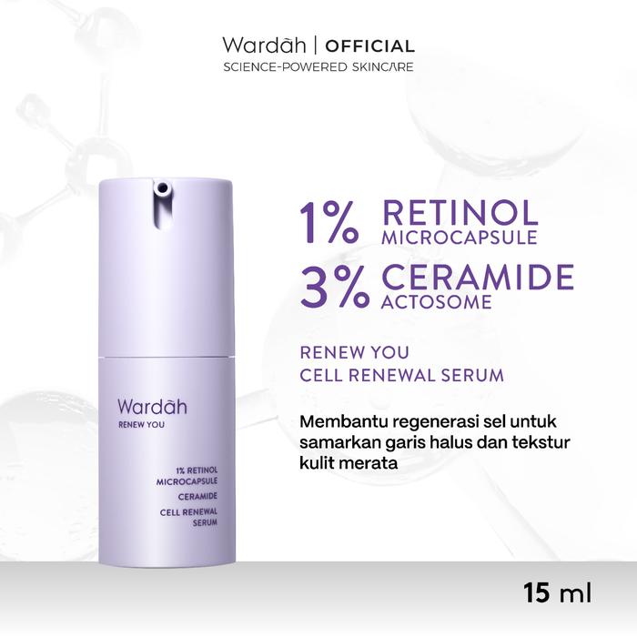 Gambar WARDAH Renew You 1% Retinol Microcapsule Ceramide Cell Renewal Serum - Skincare - 15 dari wardahbeautyid undefined Tokopedia