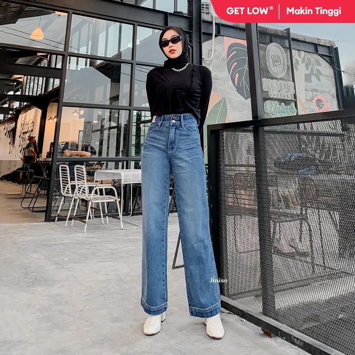 Gambar Jiniso Get Low - 585 Baggy Highwaist Celana Jeans Wanita Original Terpercaya - 33 dari Andhisandra undefined Tokopedia