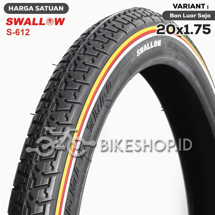 Gambar Ban Luar Sepeda Swallow Ukuran 20 x 1.75 Minion/Lipat/Mini 20 x 175 Power Trac 3 List Warna | High Quality Outdoor - Ban Luar Saja dari BikeShop.ID undefined Tokopedia