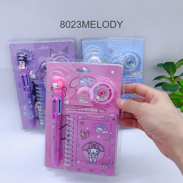 Gambar SET ALAT TULIS PULPEN DAN BUKU MEMO SANRIO | SET PULPEN SANRIO | STUDY SET SANRIO | ALAT TULIS KANTOR | PERALATAAN SEKOLAH | PERLENGKAPAN ALAT TULIS | KADO ULANG TAHUN | HADIAH ULANG TAHUN ANAK | SKM - 8023 MELODY dari Sakimyo Shop undefined Tokopedia