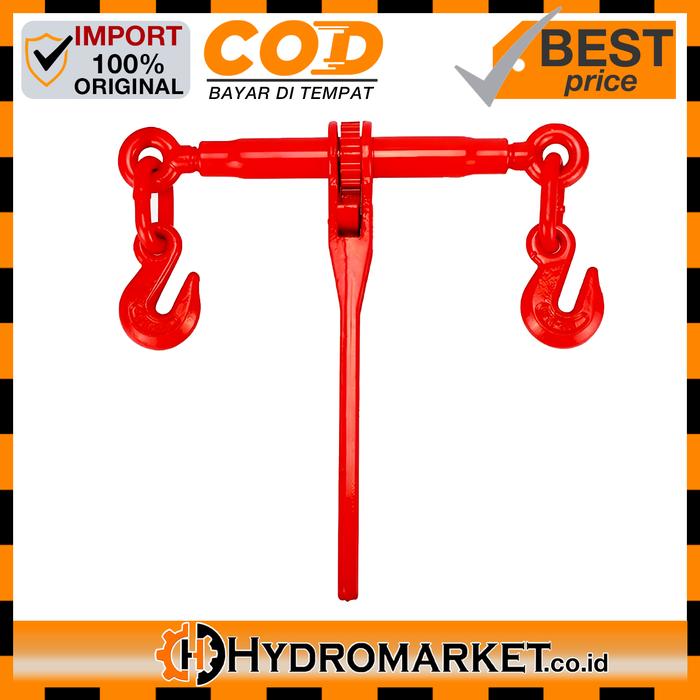 Gambar Ratchet Load Binder 1/4"-5/16" (1 Ton Double Hook) / Pengikat Rantai Beban dari Hydromarket Indonesia undefined Tokopedia