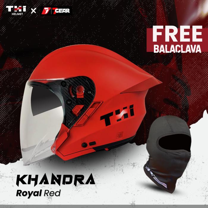 Gambar HELM THI KHANDRA SERIES + Balaclava Daily V-2 7Gear | Masker Full Face - ROYAL RED, M dari thihelmetofficial undefined Tokopedia