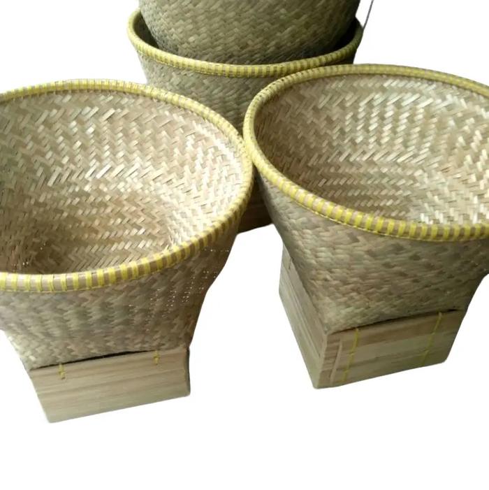 Gambar Bakul Nasi Dari Bambu / Bakul Anyaman Bambu / Boboko Anyaman Bambu / Tempat Nasi Dari Anyaman Bambu / Wakul Nasi Bambu Diameter 35 cm 40 cm 45 cm - Diameter 35 cm dari Egoll Batik Online Shop undefined Tokopedia