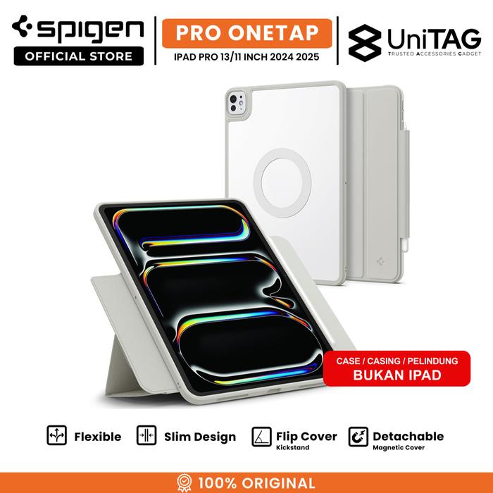 Gambar SPIGEN Case for iPad Pro 13/11 inch M5 2025 M4 2024 Air Skin Folio Pro OneTap Flip Cover Anti Shock Casing - Gray Pro, 13 inch dari Spigen Indonesia undefined Tokopedia