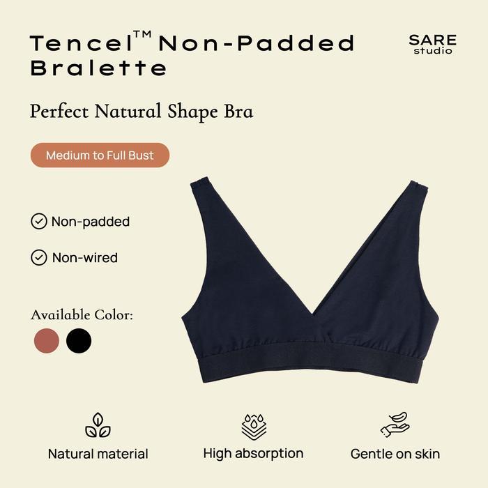 Gambar Promo Bra BH Tanpa kawat Warna Hitam Tencel Modal | SARE studio underwear CITA Bralette in Black COD - S dari jemiyaya.jayastore undefined Tokopedia
