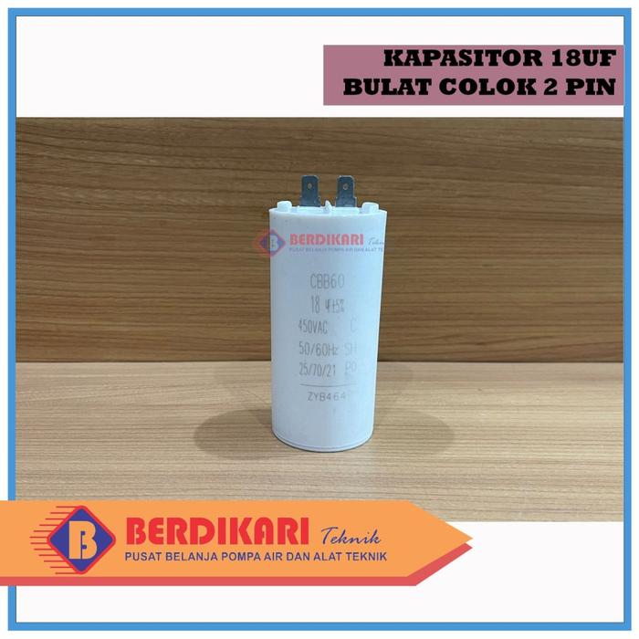 Gambar Kapasitor Pompa Satelit Sibel Submersible 18 uf 20 uf 25 uf 35 uf 40 uf bulat colok 2 PIN - 18uf dari Berdikari Teknik Store undefined Tokopedia