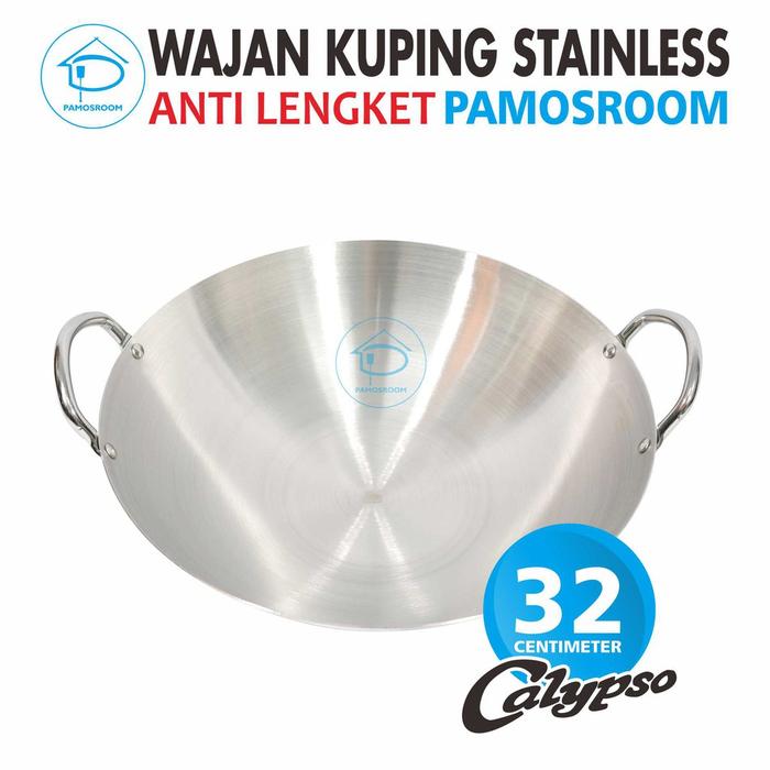 Gambar Calypso Wajan Kuali 70 cm Penggorengan Stainless Steel Ukuran 70cm - 32 CM dari pamosroom undefined Tokopedia