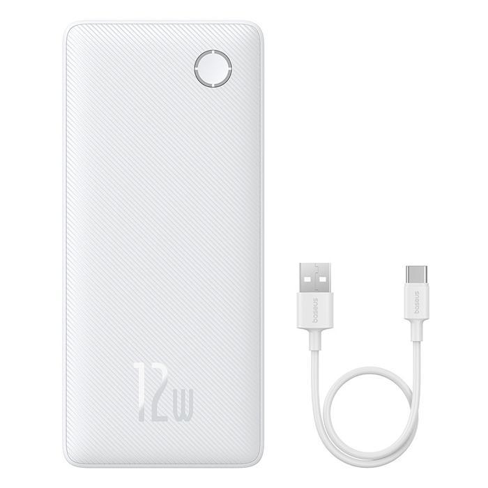 Gambar Baseus Airpow Air Lite Power Bank 10000mAh 12W Cosmic Include Cable USB to Type-C 3A 0.3m - White dari Baseus Flagship undefined Tokopedia