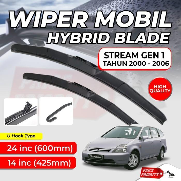 Gambar Wiper Mobil Honda Stream Karet Wiper Frameless Hybrid Blade Set Rwb - 2000-2006 dari Kahura Dmart2 undefined Tokopedia