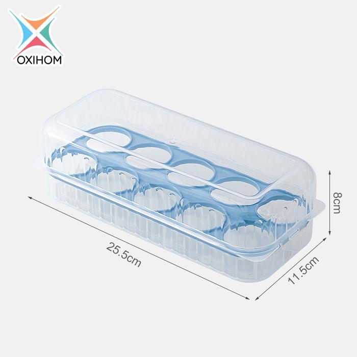 Gambar Oxihom Tempat Telur Kotak Telur Penyimpanan Telur Egg Box Plastik - S4810 Blue dari Oxihom undefined Tokopedia