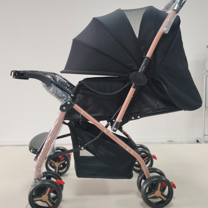 Gambar Topborn StrollerST07 Kereta dorong bayi baru lahir Dua arah Dapat dilipat Duduk atau berbaring Serbaguna Dilengkapi dengan kelambu dan nampan makan Roda senyap Rangka baja karbon tinggi kuat dan tahan lama - Hitam + piring makan + kelambu dari Topborn Offical Store ID undefined Tokopedia