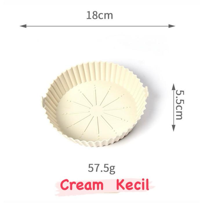Gambar Alas Air Fryer Silikon tahan panas Tray Multifungsi / SILICONE Air Fryer Silicone Pot Silikon Bowl Wadah Tray Nampan Baking Cooking / kertas air fryer / alas air fryer silikon BPA FREE Y02 - Fryer Cream Kecil dari BobeiniOfficialStore undefined Tokopedia
