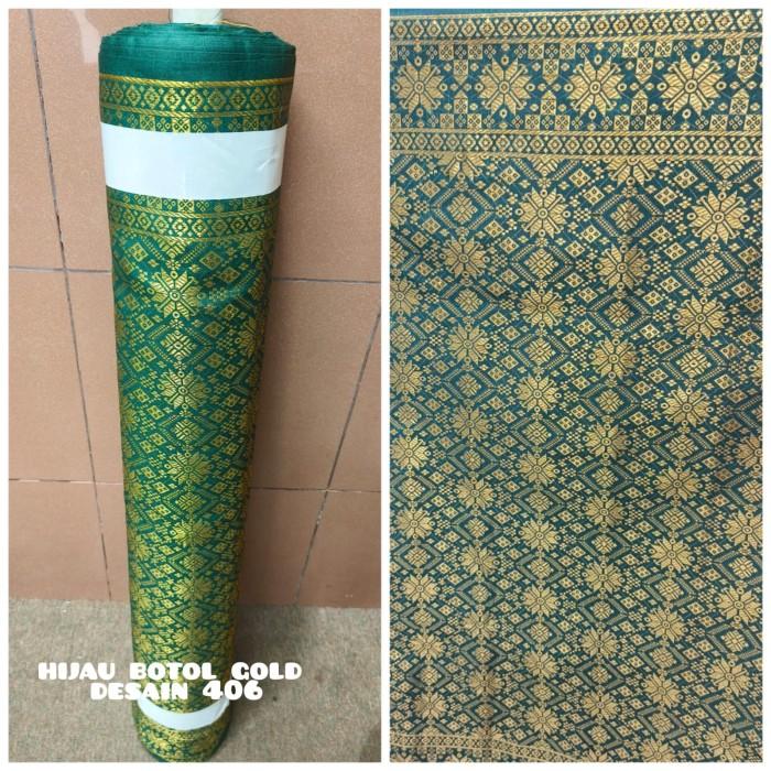 Gambar Bahan / Kain songket tenun semi Palembang 0.5 meteran kebaya songket - Jotol Gold D406 dari Raja Kain Textile undefined Tokopedia