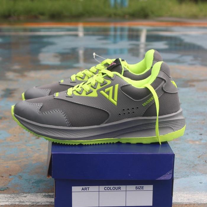 Promo Sepatu Running Vanderzu Abu Stabilo Pria Wanita Sneakers