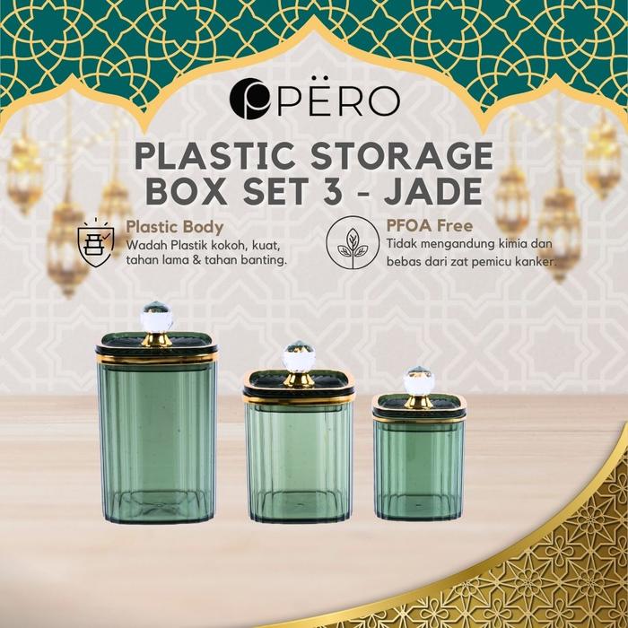 Gambar [Exclusive Koko Panci] Pero Jar Set Of 3 Sealed Pot / Hampers Lebaran Toples Set 3 Tutup Kedap Udara / Toples Kue Lebaran Astetik - Amber dari Pero Indonesia Ofc undefined 5 Tokopedia
