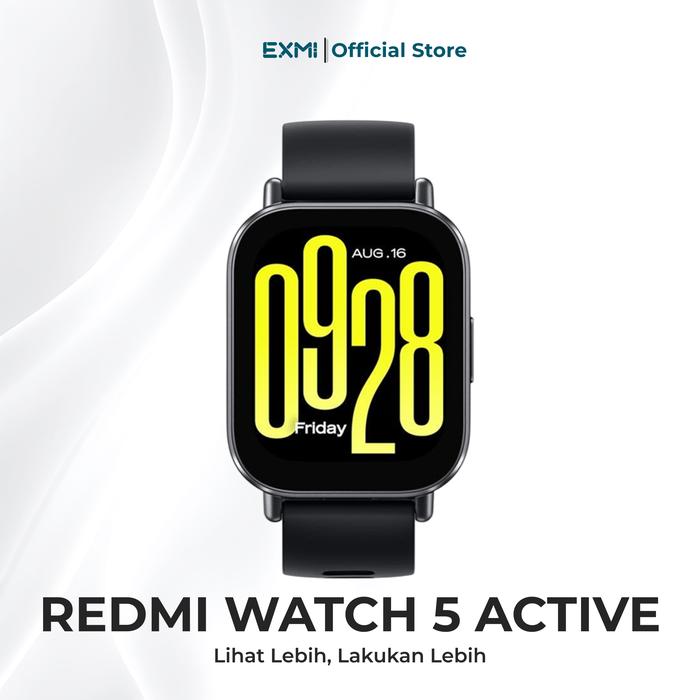 Gambar Xiaomi Redmi Watch 5 Active 2.00 Inch Amoled | 140+ Mode Olahraga | Tahan Air 5ATM | Baterai Tahan 18 Hari - Black dari EXMI Official Store undefined Tokopedia