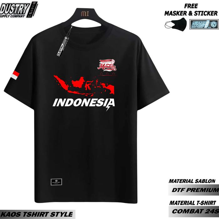 Gambar Kaos Indonesia Merah Putih / Kaos 17 agustus 2025 dewasa / Kaos Kemerdekaan HUT RI 80 - HITAM, M dari DUSTRY undefined Tokopedia