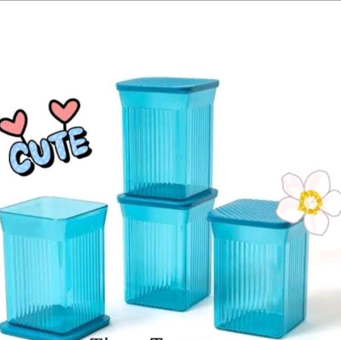 Gambar promo Tupperware toples family mate ecer Biru dan ungu - biru 1 set isi 4 dari lisma tuppy undefined Tokopedia