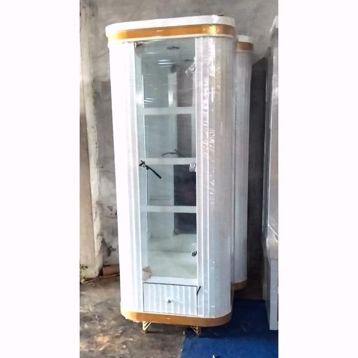 Gambar LEMARI HIAS KACA MODEL MODERN MINIMALIS COCOK UTK PAJANGAN MEWAH - 1 pintu dari Cahaya Bulan Furniture undefined 4 Tokopedia
