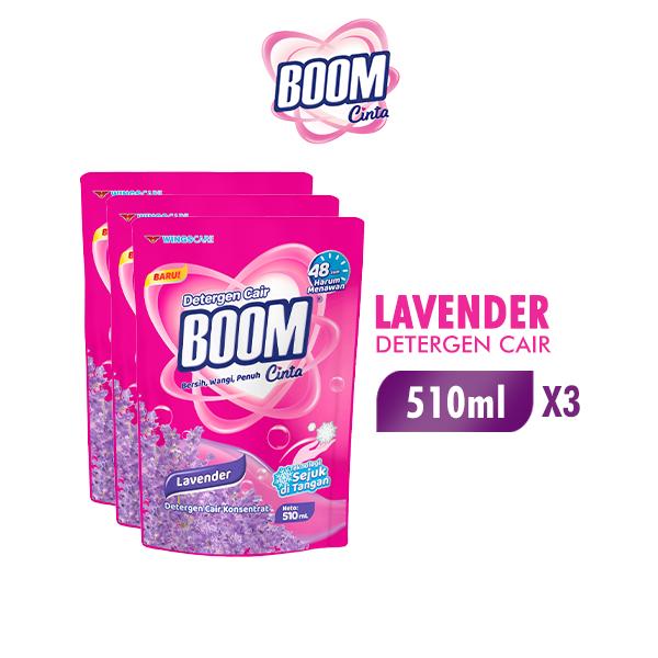 Gambar Boom Cinta Deterjen Cair Lavender 750Ml [3 pcs] dari Wings Indonesia undefined Tokopedia