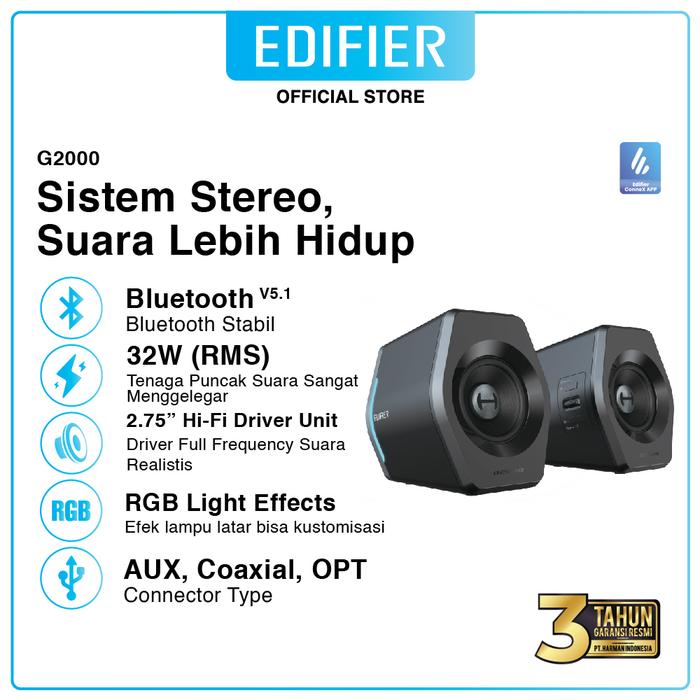 Gambar HECATE EDIFIER G2000 2.0 Gaming speaker - Hitam dari Edifier Indonesia Kota Administrasi Jakarta Pusat Tokopedia