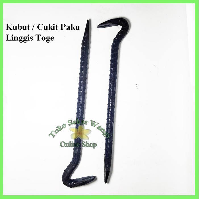 Gambar Kubut / Linggis Toge Cukit Paku / Alat Cabut Paku Besi Ulir dari Toko Sekar Wangi undefined Tokopedia