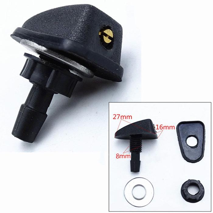 Gambar Black Fan Shaped Wiper Water Spray Jets Washer Jet Car Accessories Exterior Accessories Windshield Washer Nozzle - black dari YUN STORE KSSM undefined Tokopedia