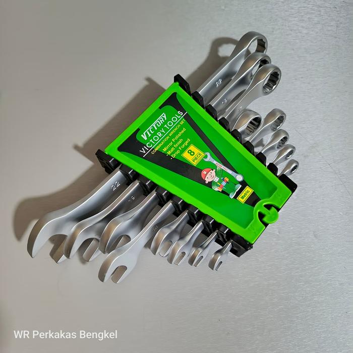 Gambar Kunci Ring Pas Set 8 Pcs Kombinasi + Kunci Double Ring Offset Spanner Set 8 Pcs + Kunci Ring 1 Set Lengkap Victory Tools - Alat Perbaikan Kendaraan Motor-Mobil - RING PAS SET dari Waroeng Perkakas Bengkel undefined Tokopedia