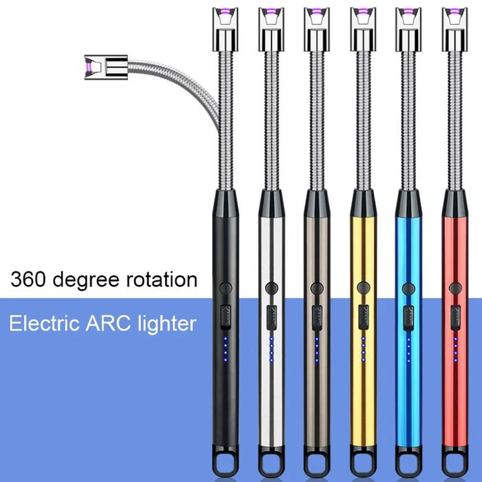 Gambar Kitchen Gas Stove Pulse Electric Candle Long Lighter With Plasma ARC Effect Windproof Igniter Rechargeable Flameless Lighters dari Xcad undefined Tokopedia